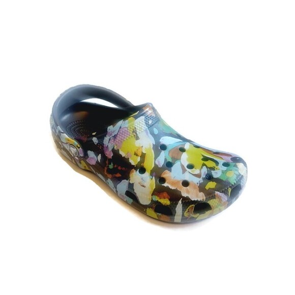 CROCS Shoes - CROCS Classic Painted Floral Slip On Clogs Mens 6 Womens 8 Sandals Shoes